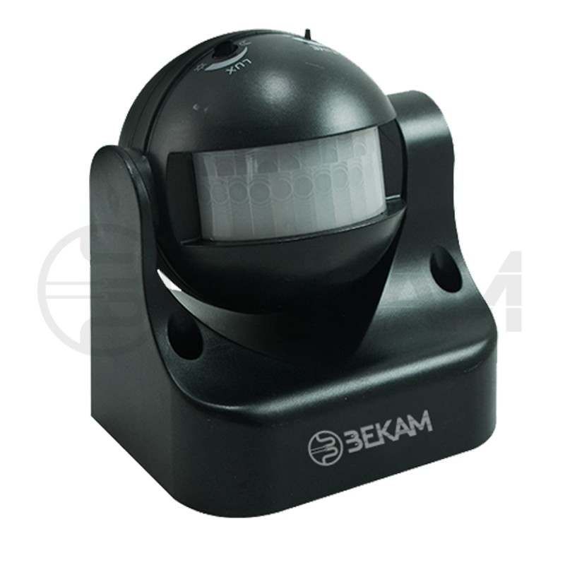 Sensor Movimiento Negro 180° - Bekam