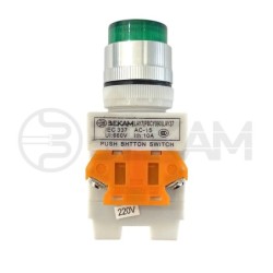 Pulsador Verde Luminoso 22mm - Bekam